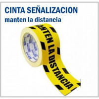 CINTA SEÑALIZACION 72x25 mt MANTENGA LA DISTANCIA