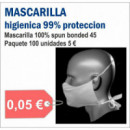 MASCARILLAS HIGIENICAS DESECHABLES (100 UNID.)