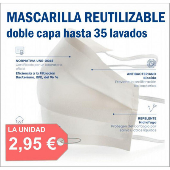 MASCARILLA REUTILIZABLE ALGODON (1 unidad)
