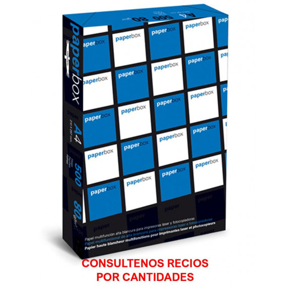PAPEL FOTOCOPIA DIN A4, 80 gr  PAPERBOX 500 hojas