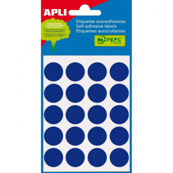 AZUL ROUND LABEL 13 mm