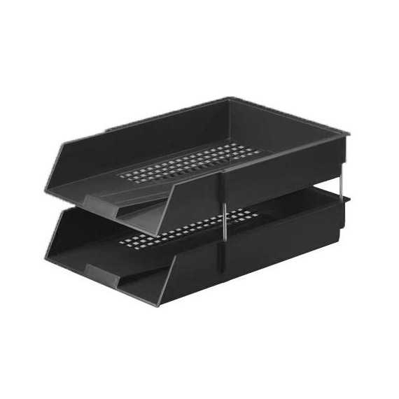 BANDEJA GRAN CAPACIDAD NEGRA 2 Bandejas+4 Varillas