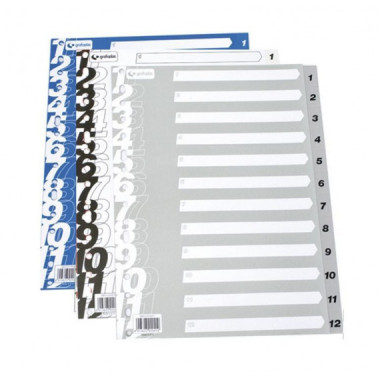 SEPARADOR FOLIO PLASTICO 1-12