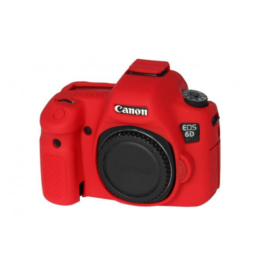 Funda Silicona EASYCOVER para Canon Eos 6D Rojo