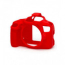 Funda Silicona EASYCOVER para Canon Eos 1300D Rojo