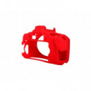 Funda Silicona EASYCOVER para Canon Eos 1300D Rojo