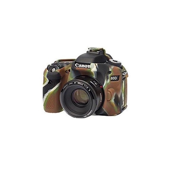 Funda Silicona EASYCOVER para Canon Eos 80D Camuflaje