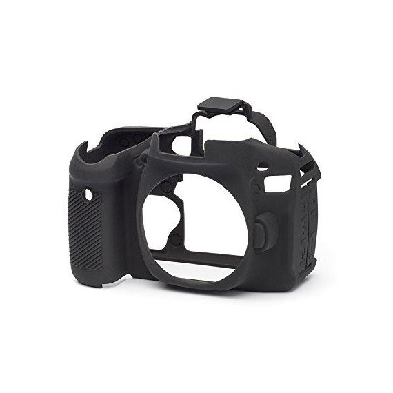 Funda Silicona EASYCOVER para Canon Eos 80D Negro