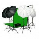 Kit de Estudio con Iluminación UPFK-PKBG01  ULTRAPIX