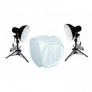 Caja de Luz Portatil Circular con Dos Focos 40X40CM UPFK-PKST07  ULTRAPIX