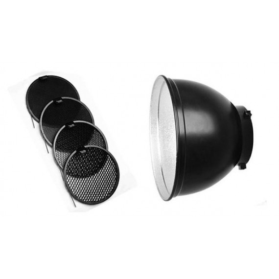 Kit Reflector de 17CM para Montura Bowens y 4 Nidos de Abeja  ULTRAPIX