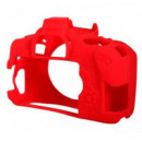 Funda de Silicona EASYCOVER para Canon Eos 750D Roja