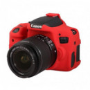 Funda de Silicona EASYCOVER para Canon Eos 750D Roja