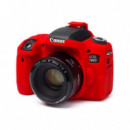 Funda de Silicona EASYCOVER para Canon Eos 760D Roja