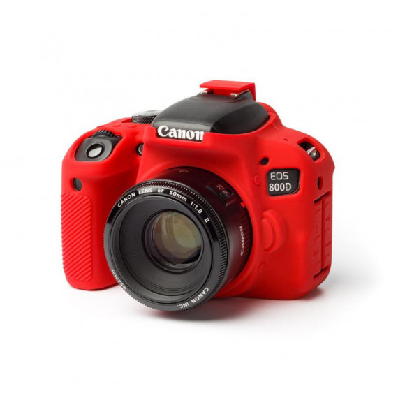 Funda de Silicona EASYCOVER para Canon 800D / T7 I Roja