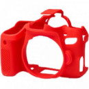 Funda Silicona EASYCOVER para Canon 77D Roja