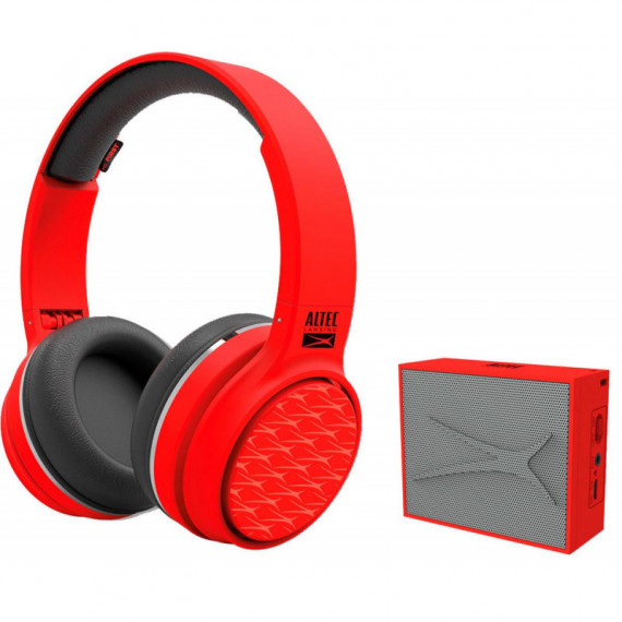 Pack ALTEC LANSING Oreillette Ring N Go + Haut-parleur de poche rouge