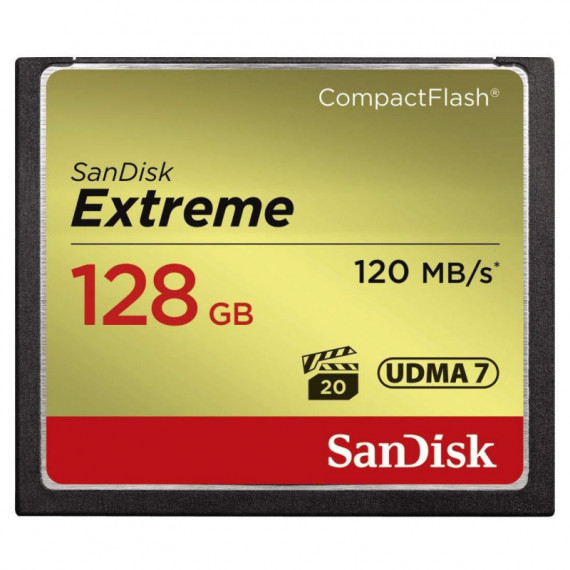Tarjeta Cf Extreme SANDISK 128GB 120MB/S