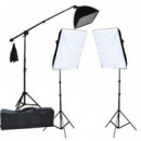 Kit de Iluminación de 2 Softbox y 1 Jirafa UPFK-PKSB03  ULTRAPIX