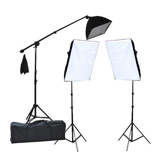 Kit de Iluminación de 2 Softbox y 1 Jirafa UPFK-PKSB03  ULTRAPIX