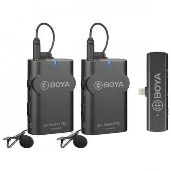 Sistema de Micrófonos Lavalier Inalámbrico para Ios WM4PRO-K4 BOYA