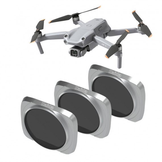 Juego de 3 Filtros Nd / Pl HAIDA para el Dron Dji Air 2S (ND8-PL + ND16-PL + ND32-PL)