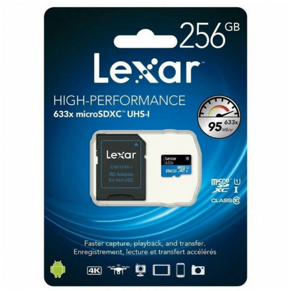 Tarjeta de Memoria LEXAR High-performance Microsdhc/microsdxc 633X Uhs-i 256GB