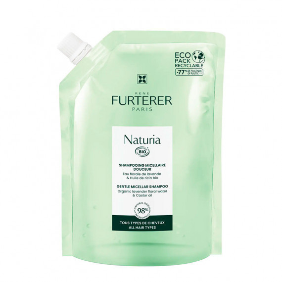 Naturia Champú Micelar Suave  Champú Ultra Suave sin Sulfatos Eco-recarga  RENÉ FURTERER