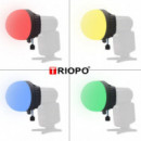 Triopo-reflector de Filtro de Color TR-07 Bola de Nido de Abeja, Kit de Accesorios para Fotos  TRIOPO