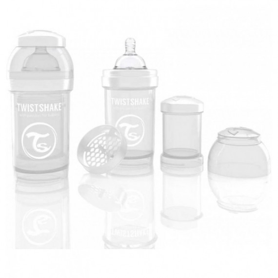 TWISTSHAKE Biberon Anticol. 180 Ml Blanco