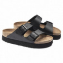 Arizona Grooved Platform Bf Black Veg  BIRKENSTOCK