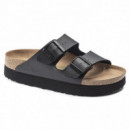 Arizona Grooved Platform Bf Black Veg  BIRKENSTOCK