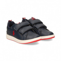 Deportivo 2 Velcros Textil Azul  POLO RALPH LAUREN - Guanxe Atlantic Marketplace
