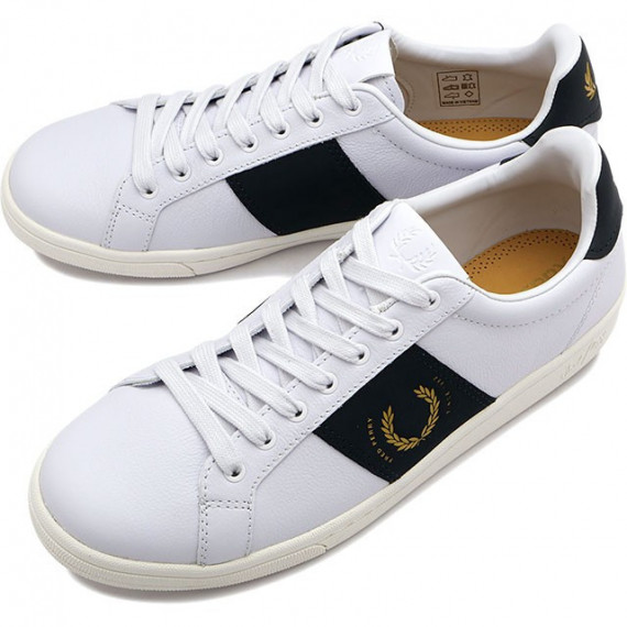 Calzado Fred Perry blanco y negro