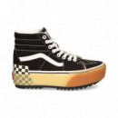 Botin Plataforma Talon Damero Negro/b  VANS