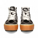 Botin Plataforma Talon Damero Negro/b  VANS