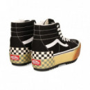 Botin Plataforma Talon Damero Negro/b  VANS