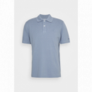 Polo Ecoalf azul grisáceo logo bordado PB