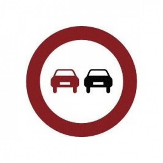 Señal Metalica TR-305 (prohibido Adelantar)