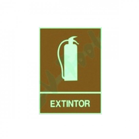 Cartel PVC 21X30 Fluorescente Extintor