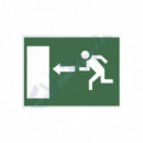 Cartel PVC 21X30 Fotolum Salida Puerta Izquierda