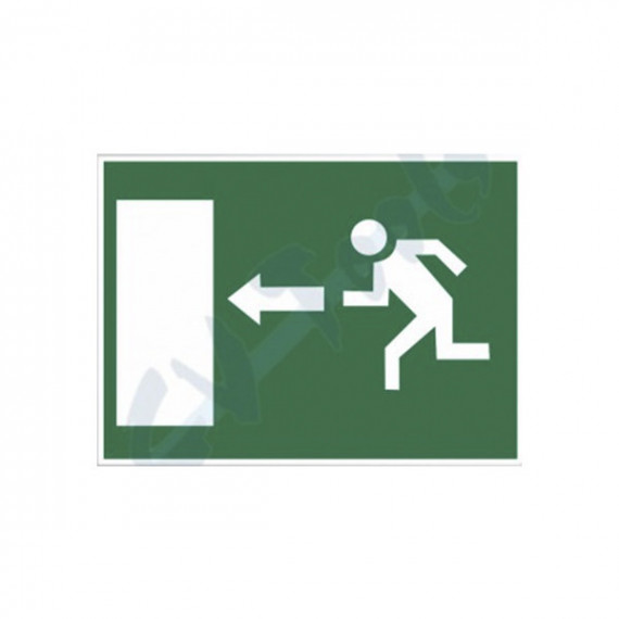Cartel PVC 21X30 Fotolum Salida Puerta Izquierda
