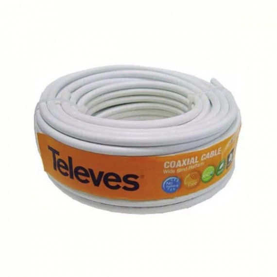 Cable Coaxial PVC Blanco 20 M. Televes