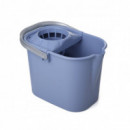 Cubo Plástico Rectangular Paloma Azul con Escurridor 11028.00