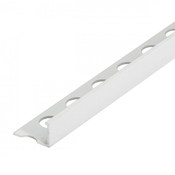 Guardacanto Aluminio Plano 12MM Blanco