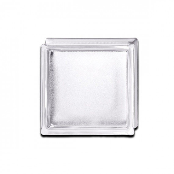 Ladrillo Cristal Pure Neutro Satinado Dos Caras 19X19X8 Cm