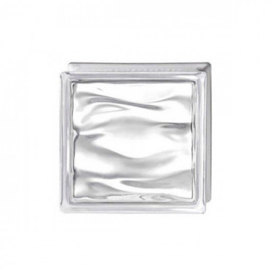 Ladrillo Cristal Prestige Agua Neutro Terminación Lineal Horizontal 19X19X8 Cm