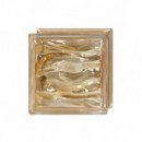 Ladrillo Cristal Prestige Agua Perla Ambra 19X19X8 Cm