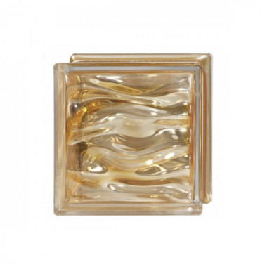 Ladrillo Cristal Prestige Agua Perla Ambra 19X19X8 Cm