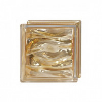 Ladrillo Cristal Prestige Agua Perla Ambra 19X19X8 Cm